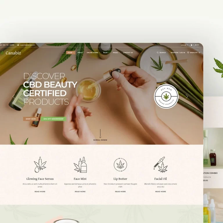 Canabiz – Medical Marijuana & Cannabis Shop WordPress Theme